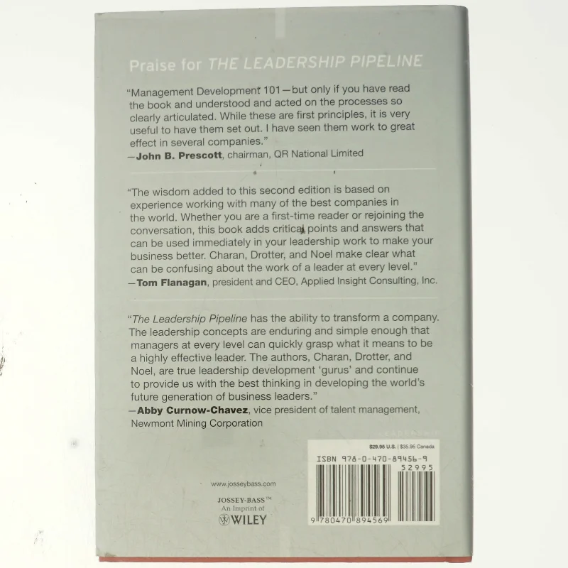The leadership pipeline : how to build the leadership powered company (Bog)