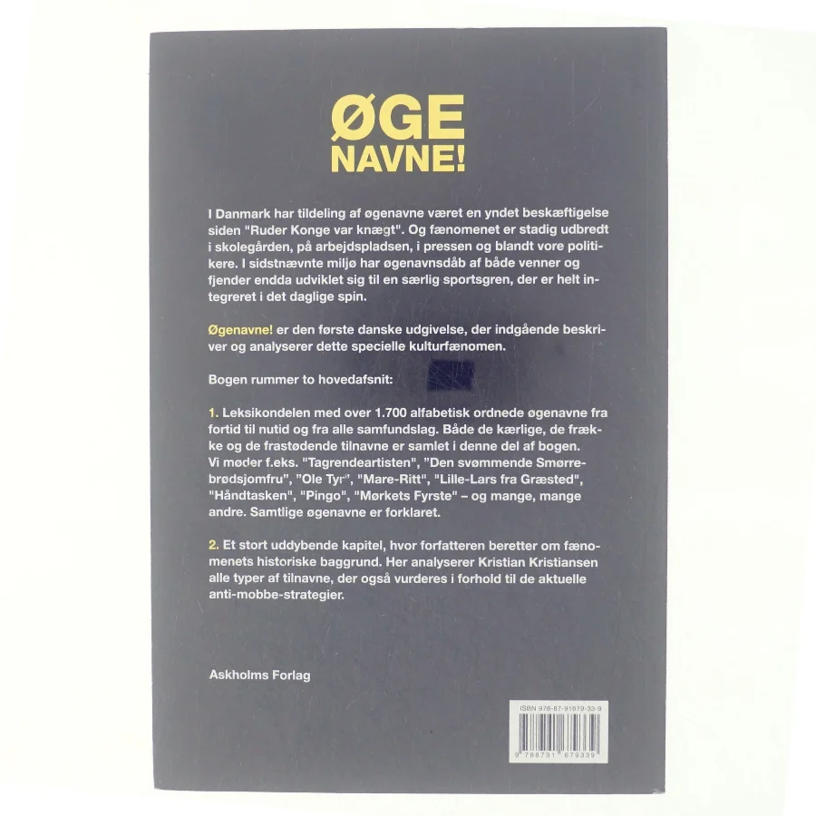 Øgenavne! af Kristian Kristiansen (f. 1953) (Bog)