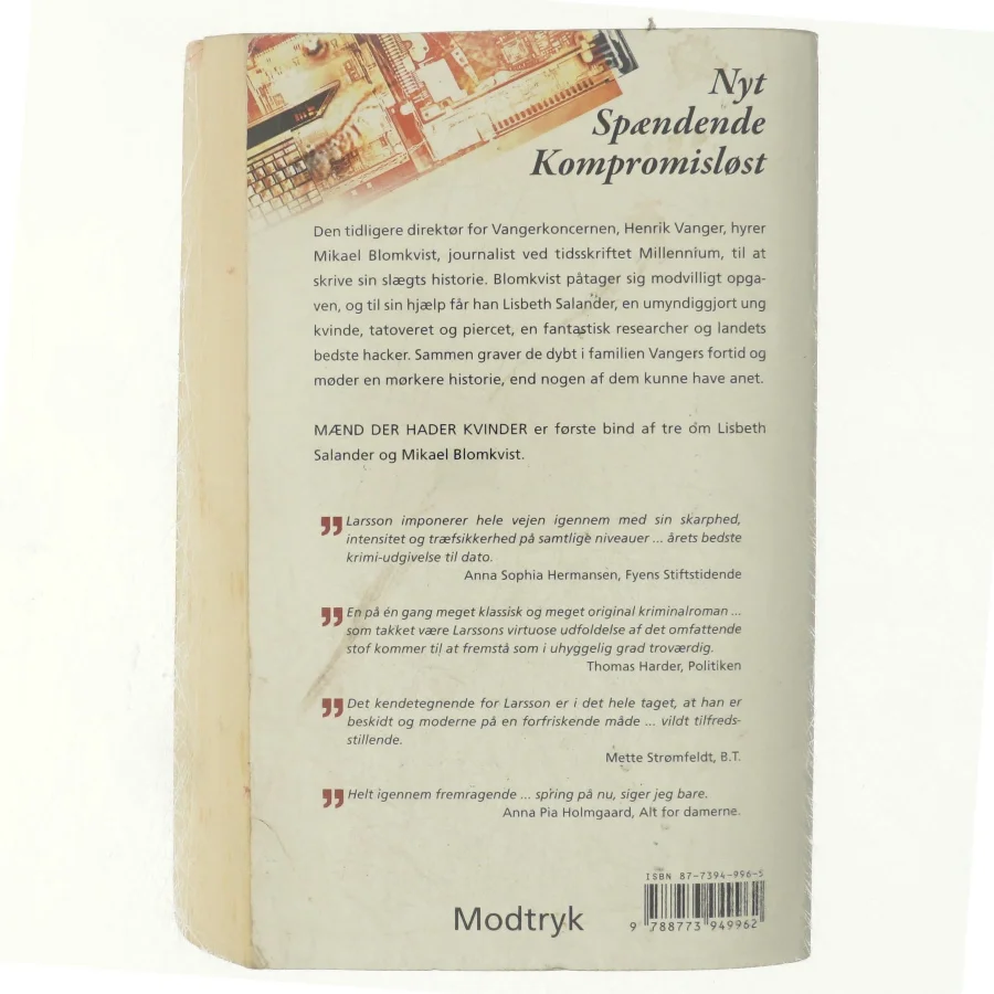 Mænd der hader kvinder af Stieg Larsson, Stieg Larsson (Bog)