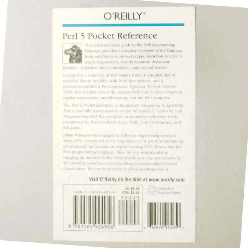 Perl 5 Pocket Reference af Johan Vromans (Bog)