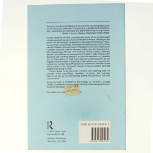 Culture Shock af Adrian Furnham, Stephen Bochner (Bog)