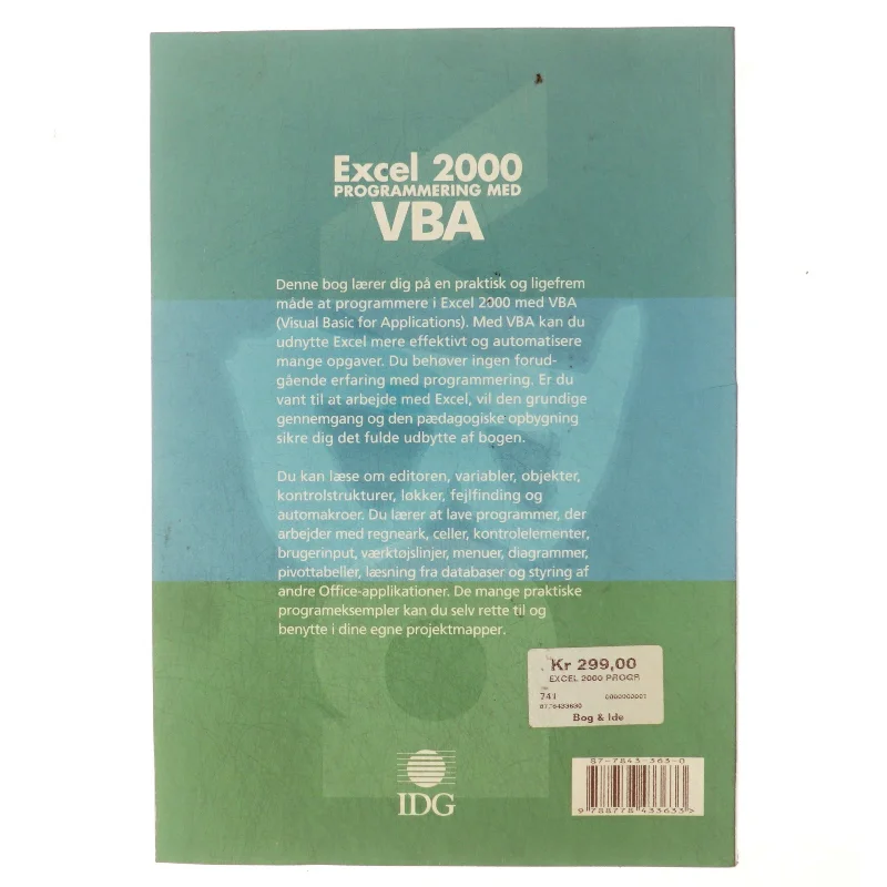 Excel 2000 programmering med VBA af Sharon Podlin (Bog)