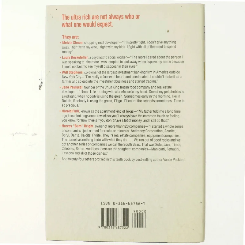 The ultra rich : how much is too much? af Vance Packard (Bog)