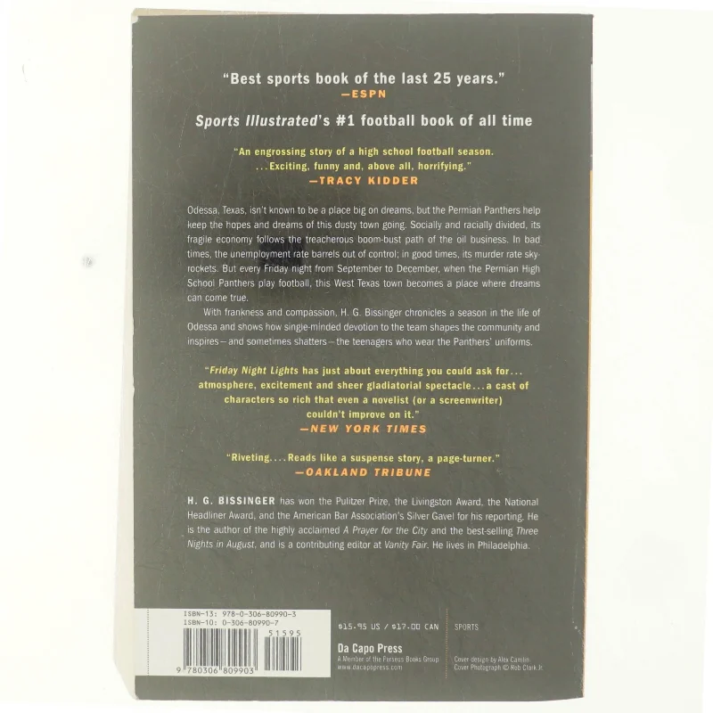 Friday night lights af H. G. Bissinger (Bog)