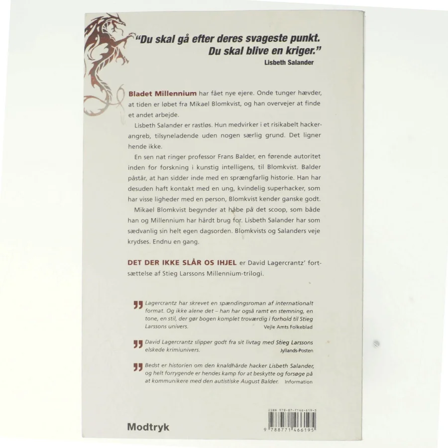 Det der ikke slår os ihjel af David Lagercrantz (Bog)