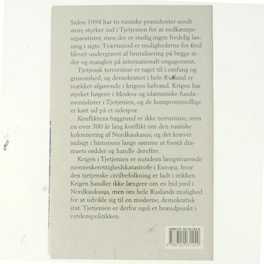 Åh Tjetjenien : den uendelige krig i Europa af Vibeke Sperling (Bog)