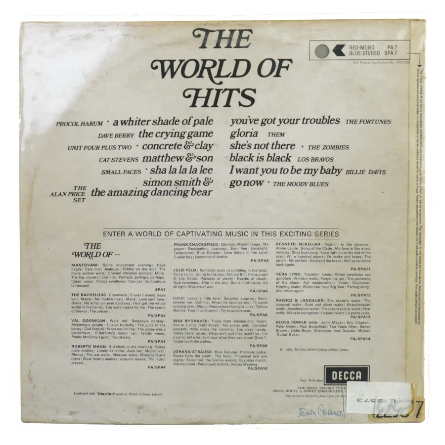 Whiter shade fra Decca (str. 30 cm)