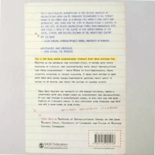 A very short, fairly interesting and reasonably cheap book about studying organizations (Bog)