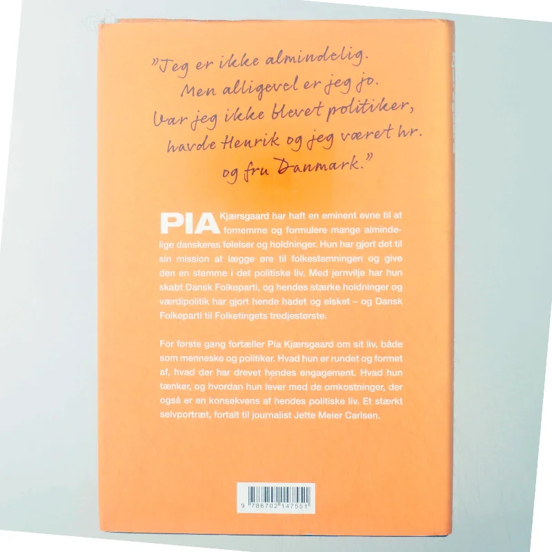 Fordi jeg var nødt til det af Pia Kjærsgaard (Bog)
