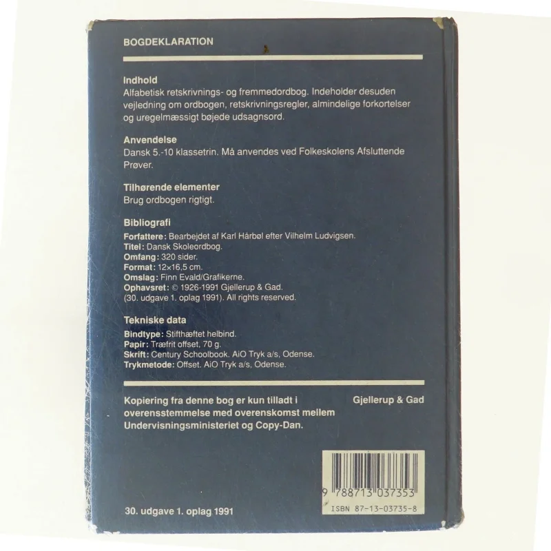 Dansk Skoleordbog af Vilh. Ludvigsen (Bog)