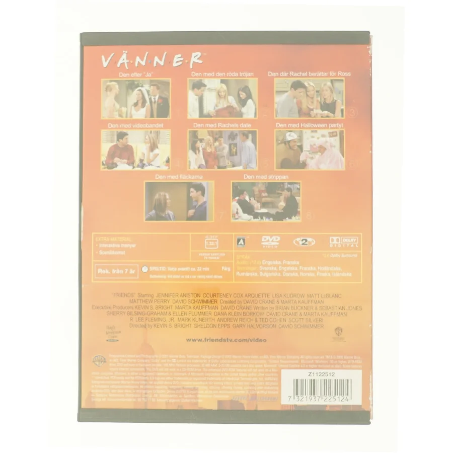 Vänner - år 8, afsnit 1-8 fra DVD
