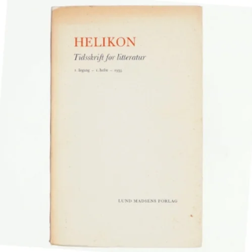 Helikon, tidsskrift for litteratur