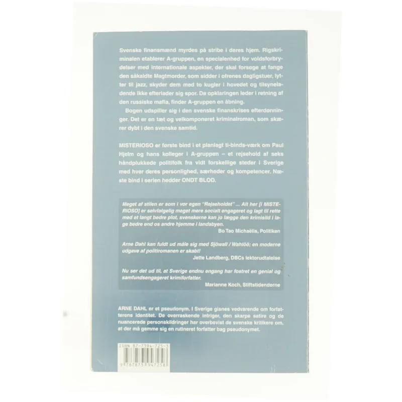 Misterioso af Arne Dahl