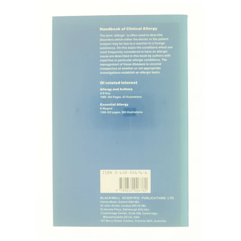 Handbook of Clinical Allergy af N. Thomson; R. Lever; Eve M. Kirkwood (Bog)