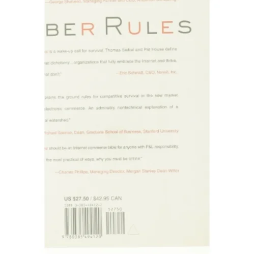 Cyber Rules : Strategies for Excelling at E-Business by Pat, Siebel, Thomas M. House af Siebel, Thomas M. / Siebel, Tom / House, Pat (Bog)
