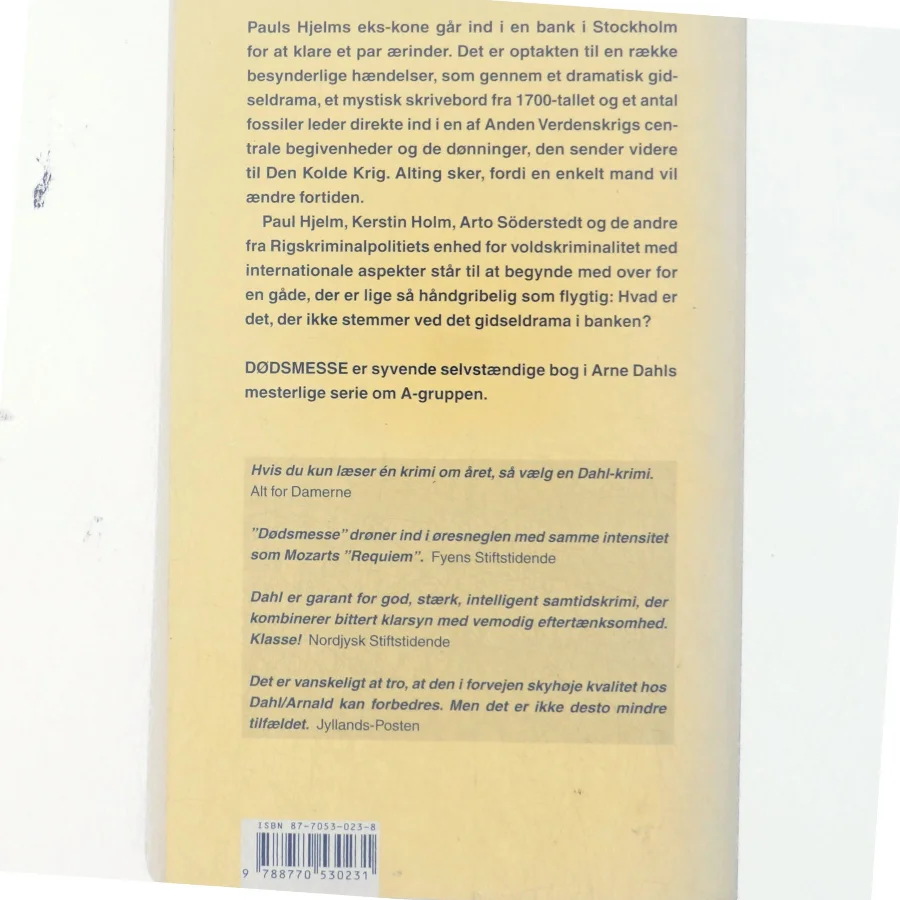 Dødsmesse : kriminalroman af Arne Dahl (f. 1963) (Bog)