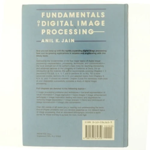 Fundamentals of digital image processing af Anil K. Jain (1948-) (Bog)