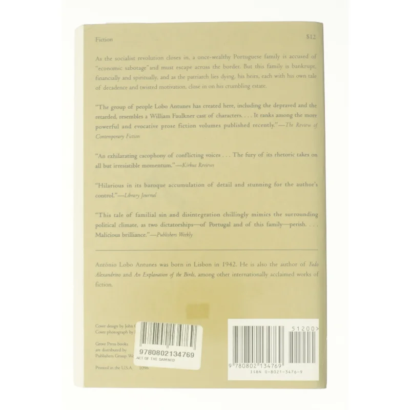 Act of the Damned af Antunes, Antonio Lobo / Zenith, Richard (Bog)