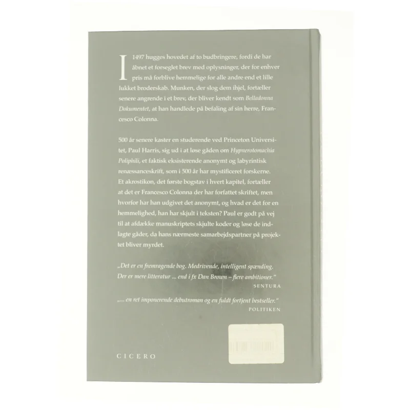 Belladonna dokumentet af Ian Caldwell og Dustin Thomason