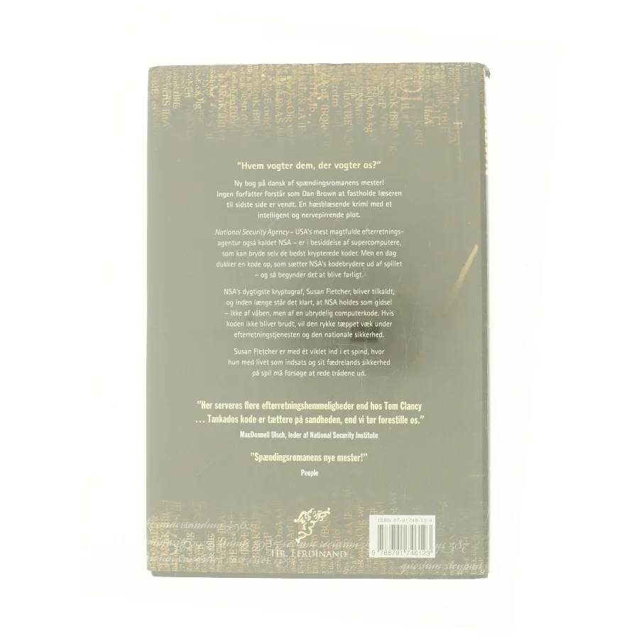 Tankados kode af Dan Brown (Bog)