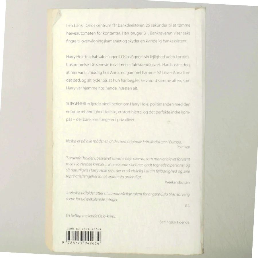 Sorgenfri af Jo Nesbø (Bog)