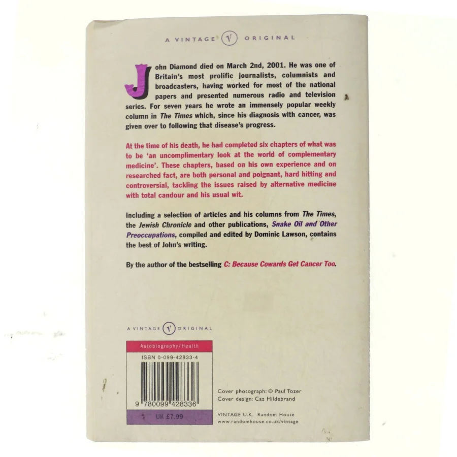 Snake oil and other preoccupations af John Diamond (Bog)