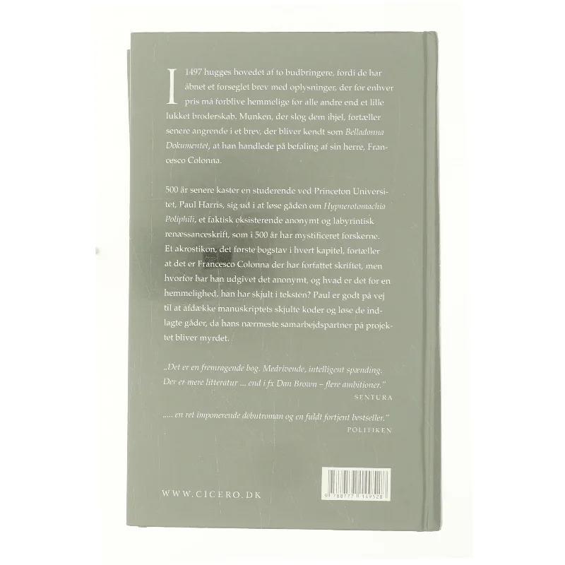 Belladonna dokumentet af Ian Caldwell & Dustin Thomason (Bog)