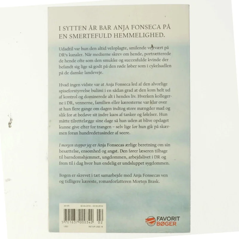 Anja Fonseca, imorgen stopper jeg