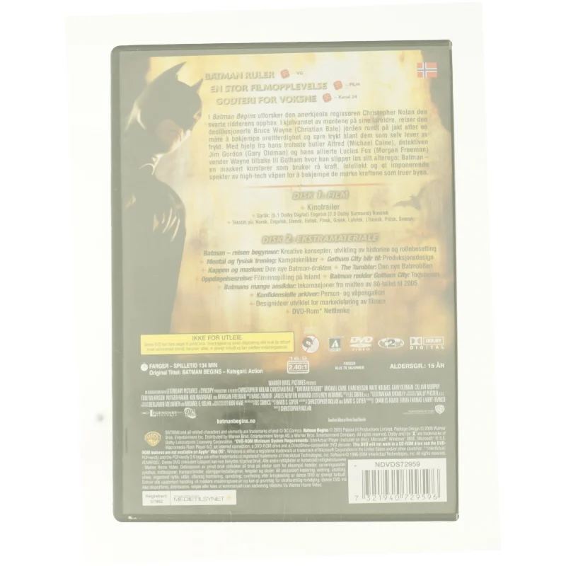 Batman Begins fra DVD