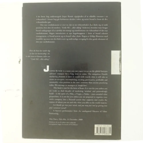 Unik nu - eller aldrig : brand'et driver virksomheden i den nye værdiøkonomi (Bog)