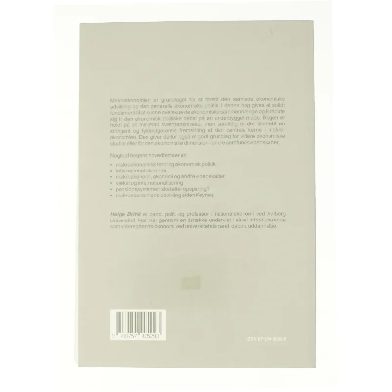 Makroøkonomi af Helge Brink (Bog)