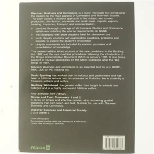 Discover Business and Commerce af David Spurling, Geoffrey Whitehead (Bog)