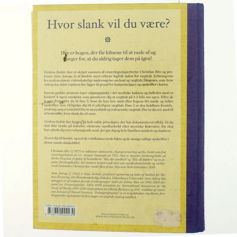 Verdens bedste kur : vægttab der holder af Christian Bitz (Bog)