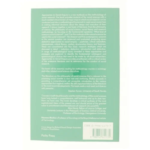Approaches to Social Enquiry Paperback af Norman Blaikie (Bog)