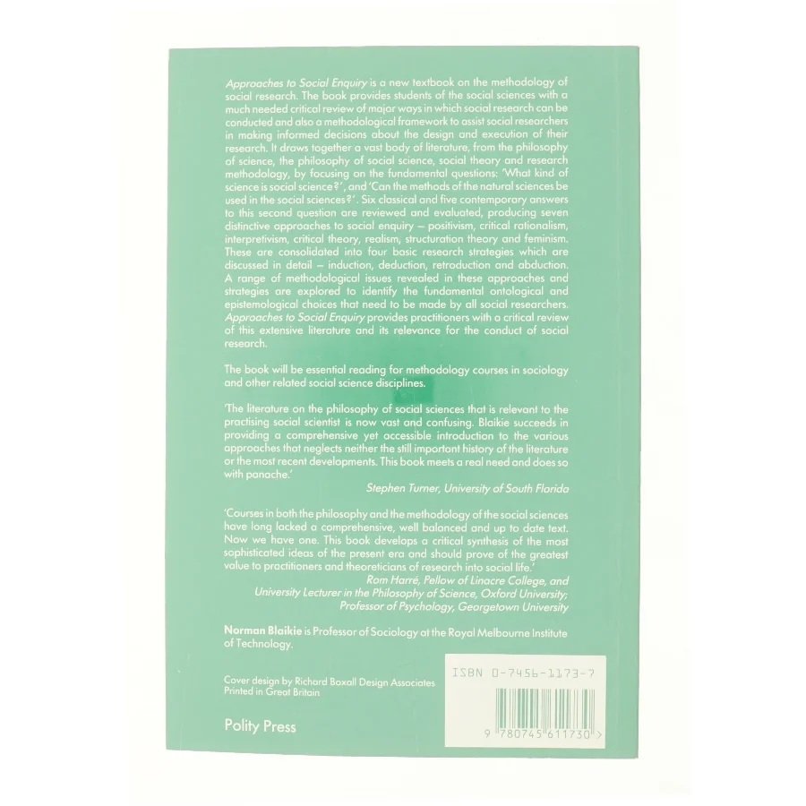 Approaches to Social Enquiry Paperback af Norman Blaikie (Bog)