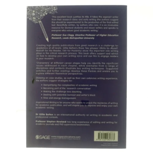 Inspirational Writing for Academic Publication af Gillie Bolton, Stephen Rowland (Bog)