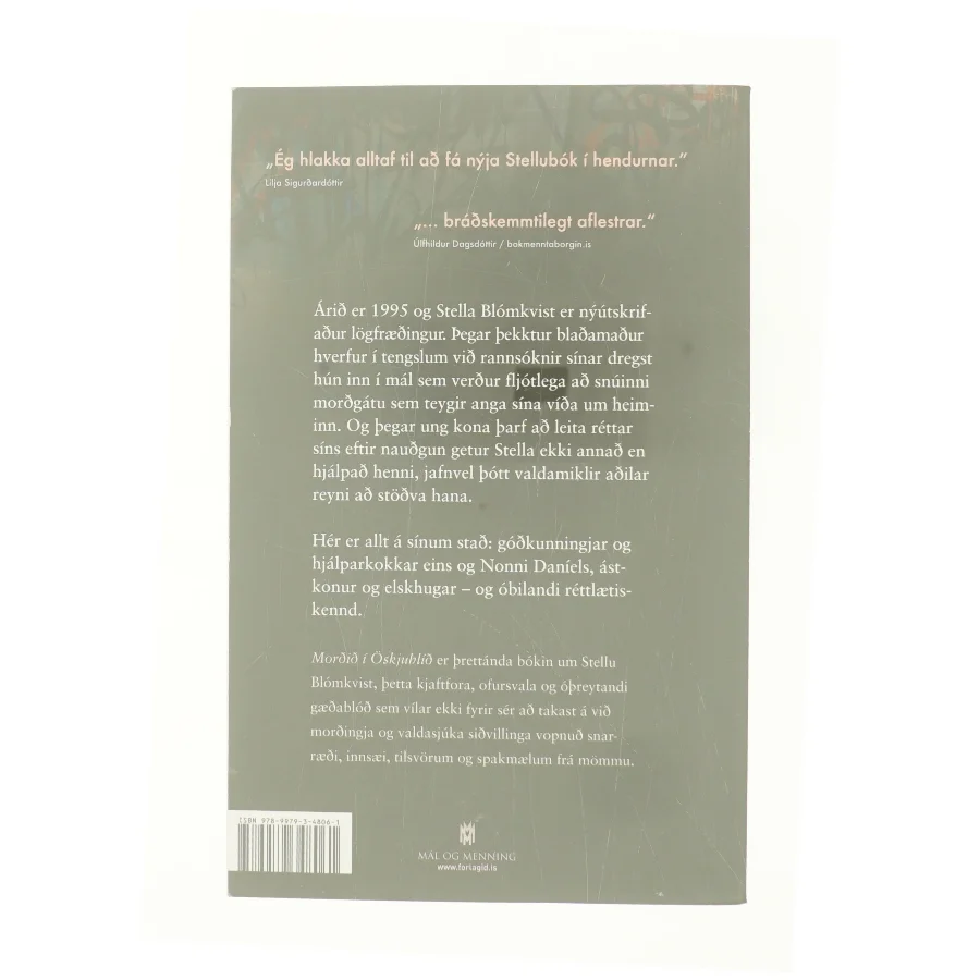 Mordid i Oskjuhlið af Stella Blómkvist (Bog)