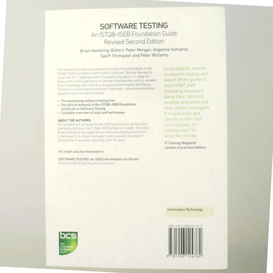 Software Testing af Brian Hambling, Peter Morgan, Angelina Samaroo, Lecturer in the Applied English Language Studies Unit Geoff Thompson, Peter Williams (Bog)