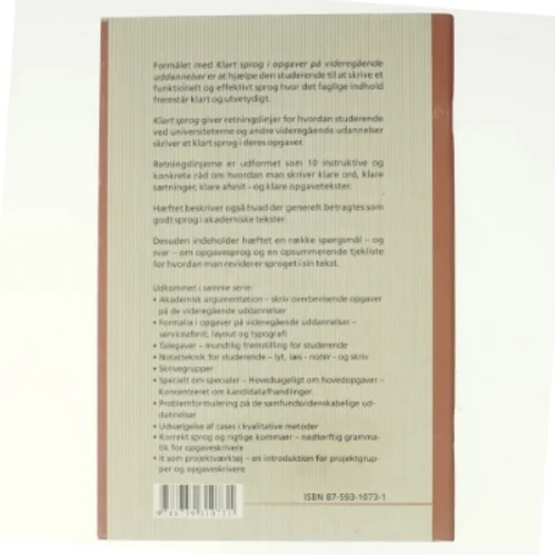 Klart sprog i opgaver på videregående uddannelser af Peter Stray Jørgensen (Bog)