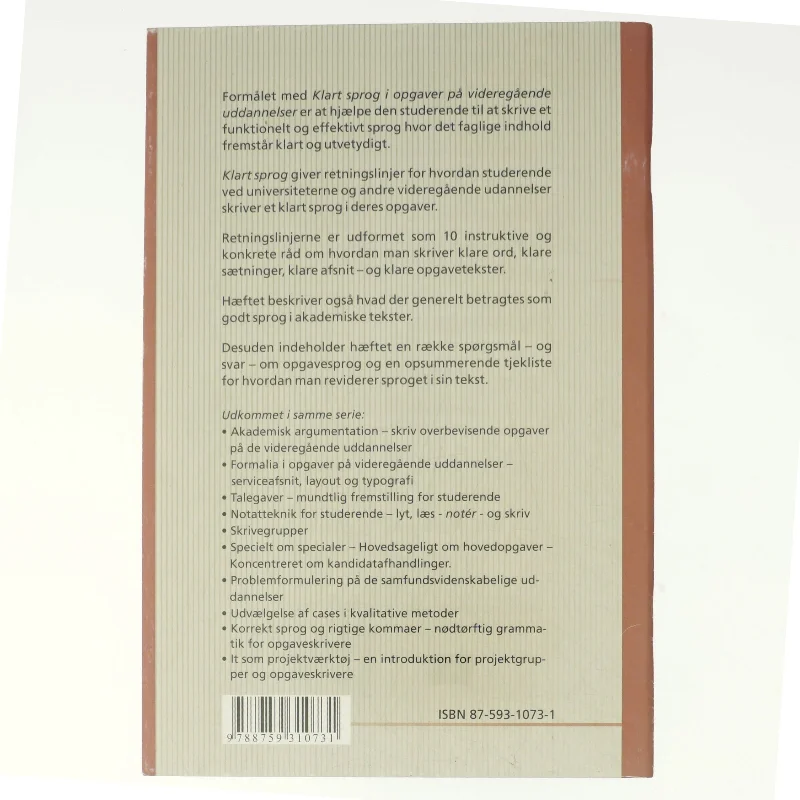 Klart sprog i opgaver på videregående uddannelser af Peter Stray Jørgensen (Bog)