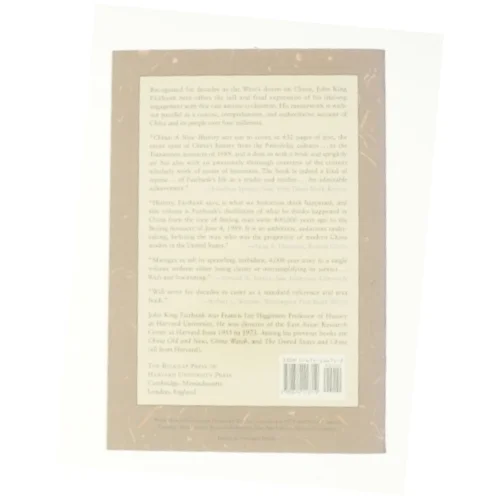 China af Fairbank, John King (Bog)