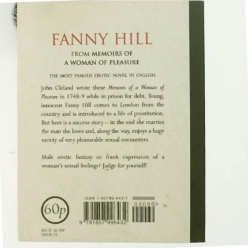 Fanny Hill af John Cleland (Bog)