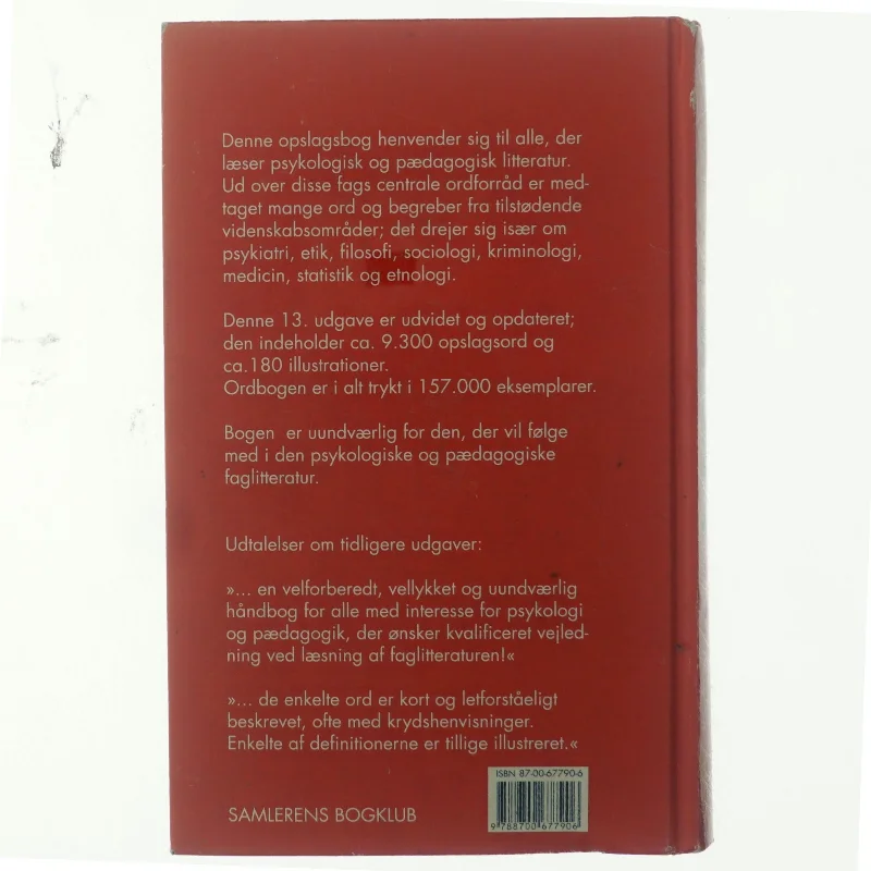 Psykologisk-pædagogisk ordbog (Bog)