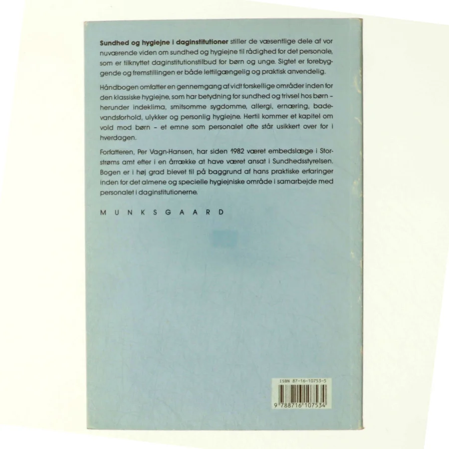 Sundhed og hygiejne i daginstitutioner : en håndbog af Per Vagn-Hansen (Bog)