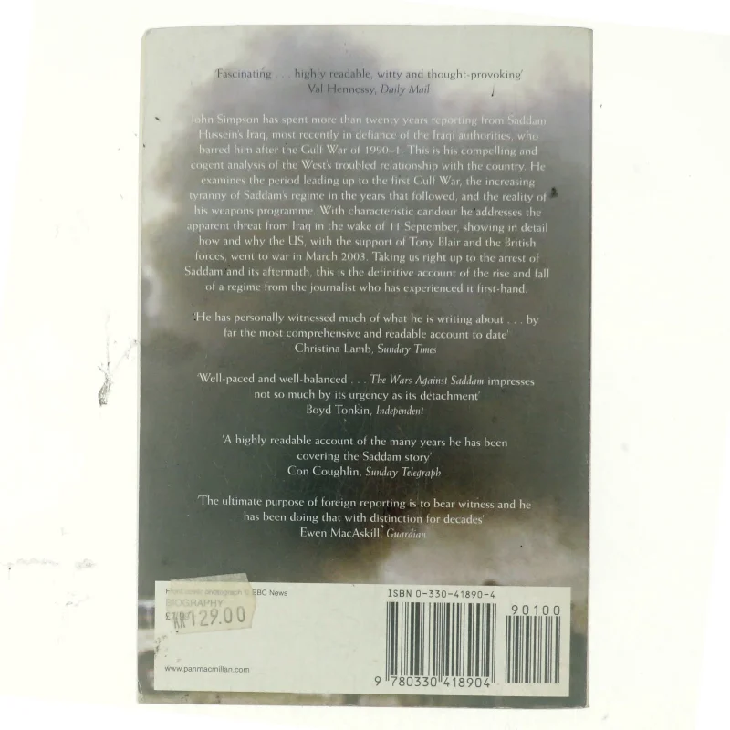 The wars against Saddam : taking the hard road to Baghdad af John Simpson (f. 1944) (Bog)