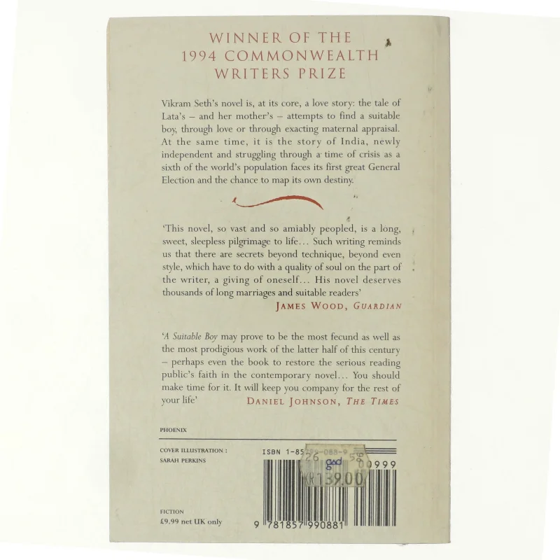 A suitable boy af Vikram Seth (Bog)