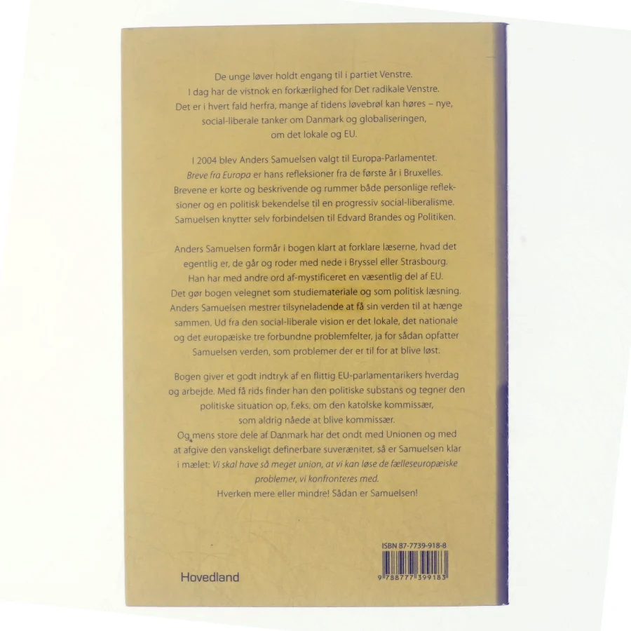 Breve fra Europa : de første år i Bruxelles af Anders Samuelsen (Bog)