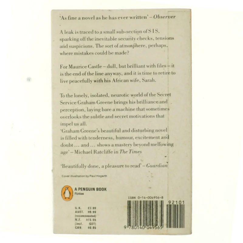 The human factor af Graham Greene (Bog)