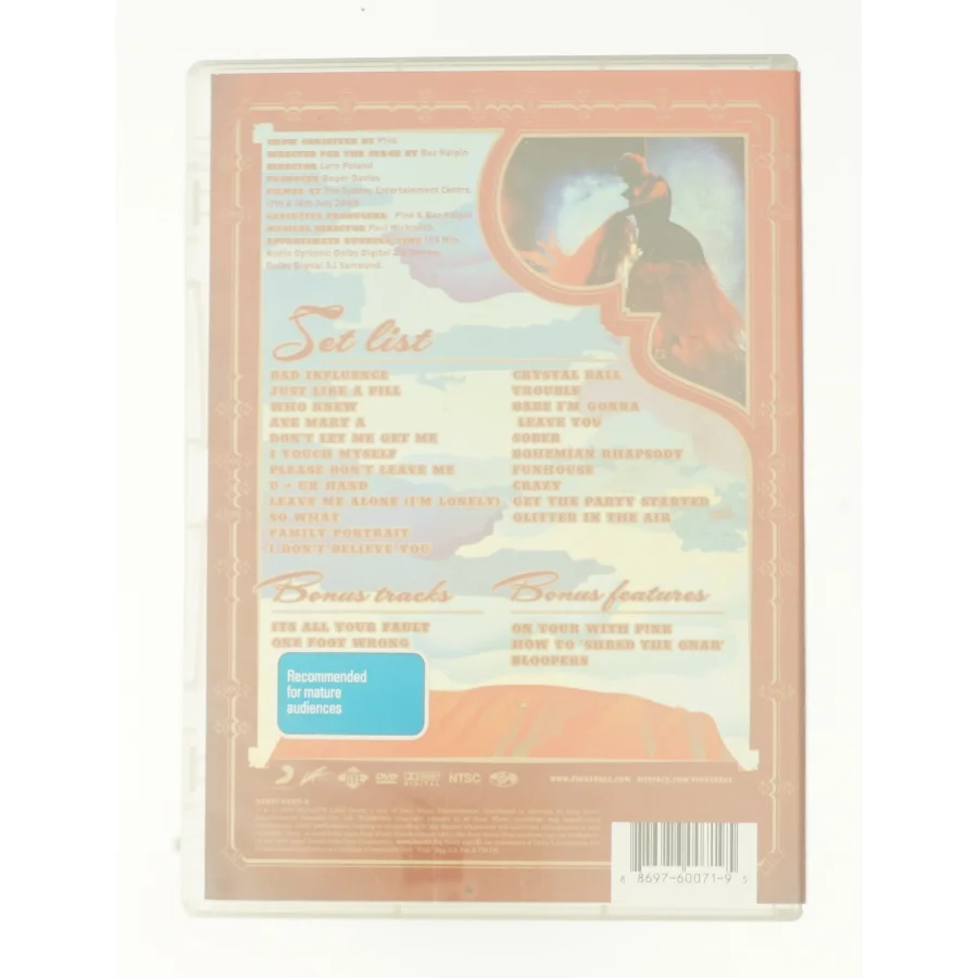 P!nk: Funhouse Tour: Live in Australia fra DVD