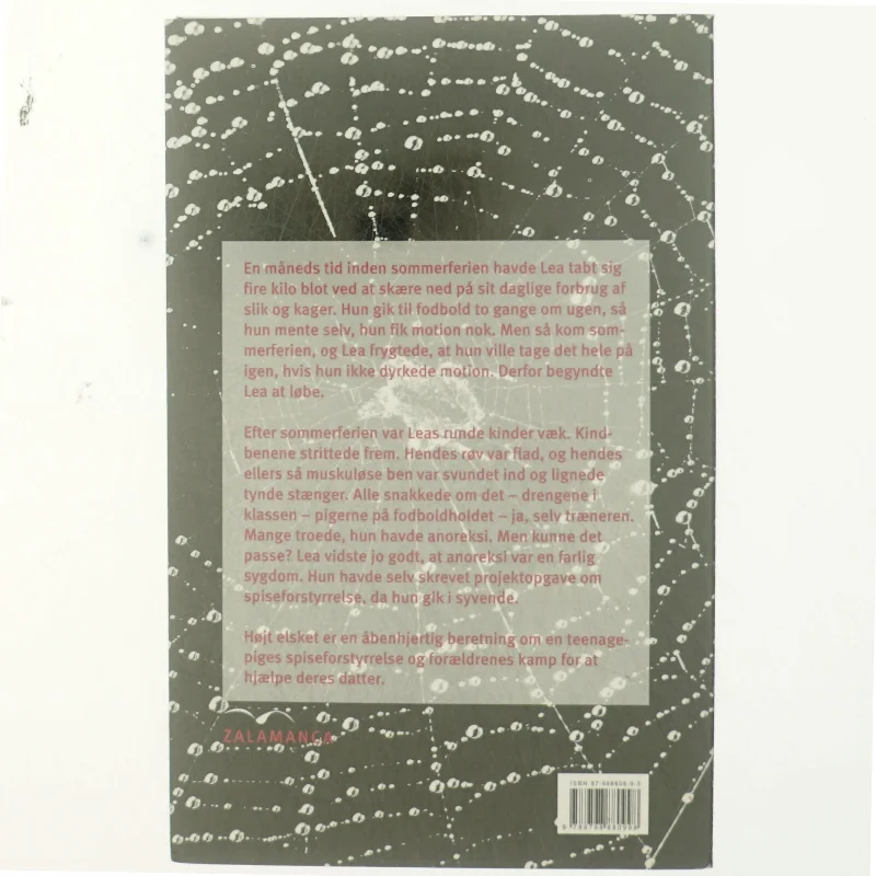 Højt elsket : en families kamp mod kontrolleret spiseforstyrrelse af Kirsten Carlsen (f. 1988) (Bog)